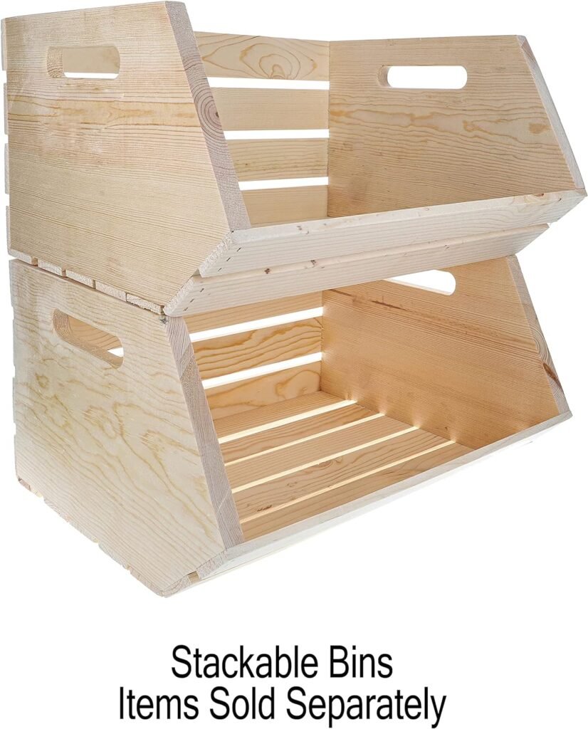 Make Market 18”; Stackable Wood Bin